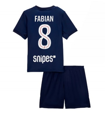 Paris Saint-Germain Fabian Ruiz #8 Replica Home Stadium Kit for Kids 2025-26 Short Sleeve (+ pants)